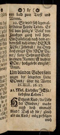 85-95, 21. Um blinden Gehorsam gegen der ...; ...