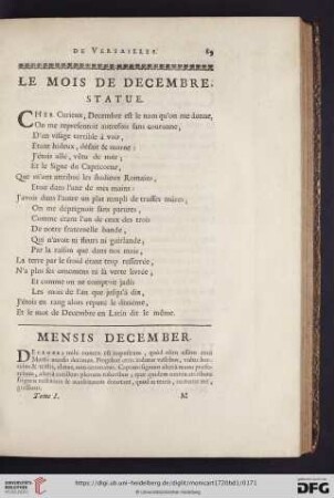 Le mois de Décembre