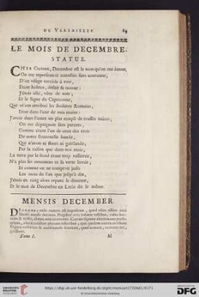 Le mois de Décembre