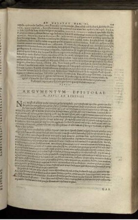 Argumentum Epistolae D. Pauli Ad Ephesios