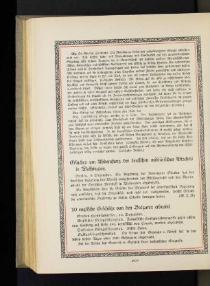 10 englische Geschütze von den Bulgaren erbeutet.