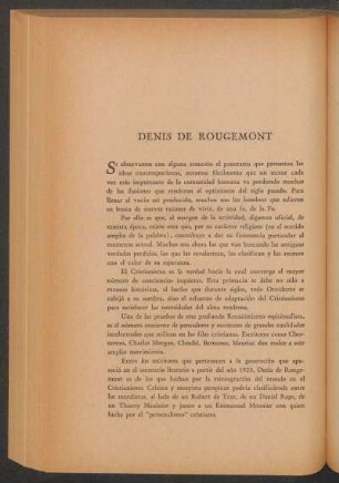 Denis de Rougemont