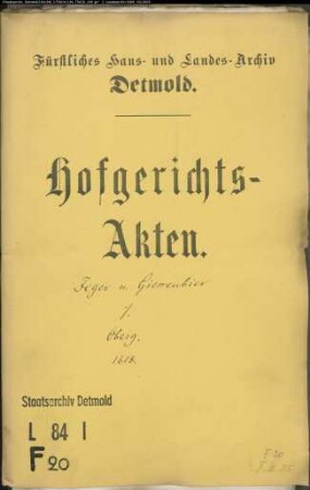 Feger, Johann und Jobst Giessenbier gegen Katharina Alfermann geb. Oberg - Heergewette (Heergewäte)