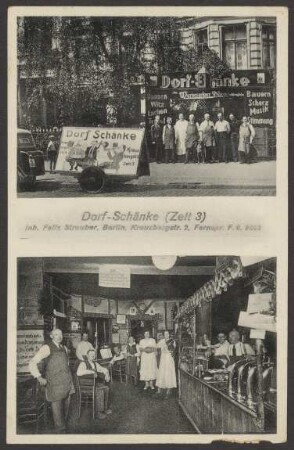 Ansichtskarte „Dorf-Schänke“, Kreuzbergstraße 2 [2/2]