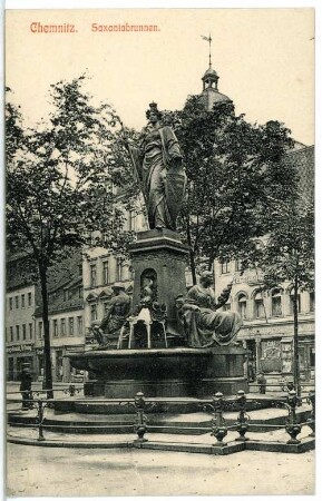 Chemnitz. Saxoniabrunnen, Roßmarkt