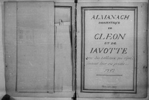 Almanach domestique de Cléon et de Javotte avec des tableaux qui représentent leur vie privée 1782 - BSB Cod.gall. 908