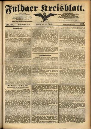 Ausgabe vom Freitag, den 13. Oktober 1905.