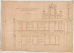 Thiersch, Friedrich von; München, Türkenstr.; Haus Neresheimer - Fassade (Schnitt)