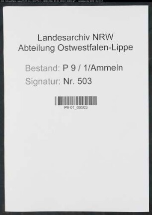 Sterberegister Standesamt Ammeln