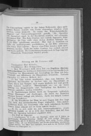 Sitzung am 22. Februar 1887.