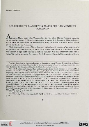 28: Les portraits d'Agrippina Major sur les monnaies romaines