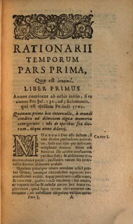 Rationarium temporum : in partes duas libros tredecim distributum. 1. - 526 S.