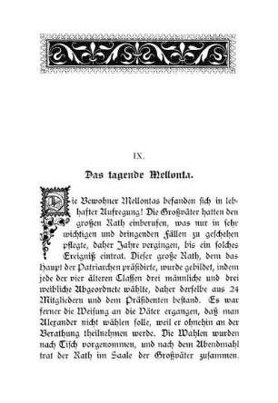 IX. Das tagende Mellonta.