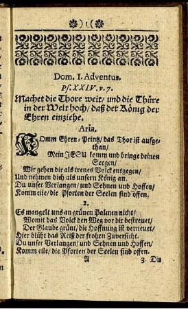 Dom. I. Adventus ...