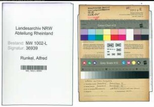 Entnazifizierung Alfred Runkel , geb. 05.04.1898 (Gerichtsdirektor)
