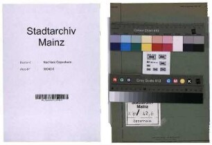 Schulhandkarte des Kreises Mainz und Flächenumfang/Einwohnerzahl der Gemeinden des Kreises