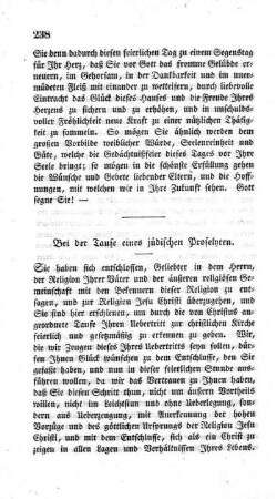 Bei der Taufe eines jüdischen Proselyten