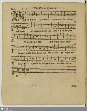 XIII. Am Sontag Jubilate: Über ein Kleines