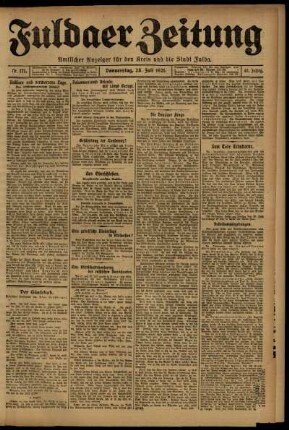 Ausgabe vom Donnerstag, den 28. Juli 1921.