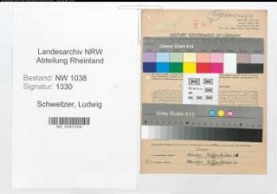 Entnazifizierung Ludwig Schweitzer , geb. 03.12.1892 (Kaufmann)