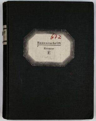 Bauvorschrift für den Schiffskörper des Kreuzers "E"
