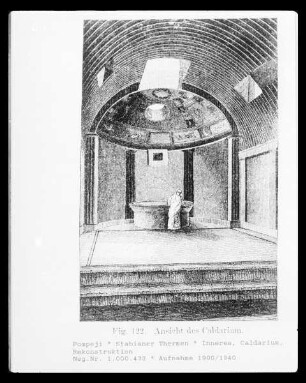 Pompeji, Stabianer Thermen: Rekonstruktion des Caldariums