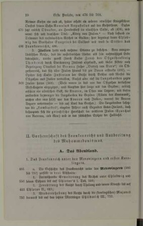 II. Vorherrschaft des Frankenreichs und Ausbreitung des Muhammedanismus