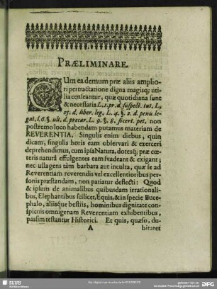 Praeliminare