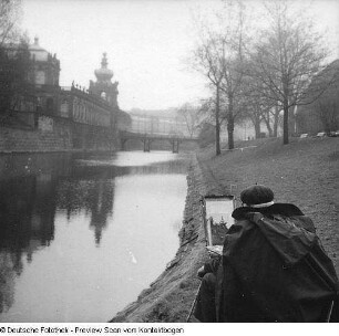Maler und Polizisten am Zwingerteich