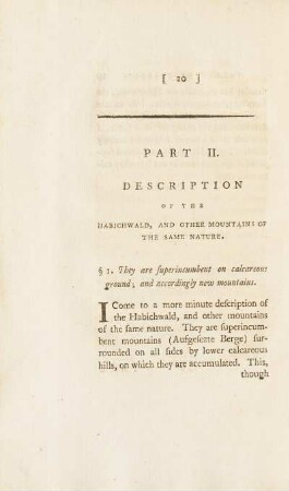Part II. Description Of The Habichwald, And Other Mountains Of The Same Nature.