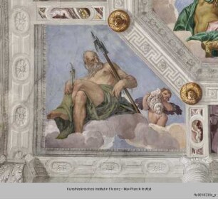 Villa Barbaro; Stanza dell'Olimpo : Der Olymp, die vier Elemente und Allegorien