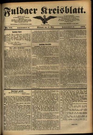 Ausgabe vom Mittwoch, den 10. Mai 1905.