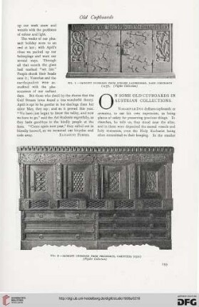43: On some old cupboards in austrian collections