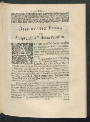 Dissertatio Prima De Scriptoribus Historiae Prussicae.