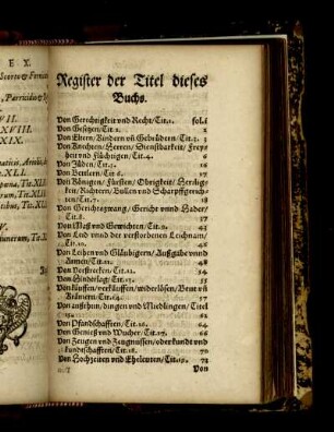 Register der Titel dieses Buchs