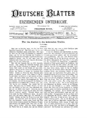 Über das Absolute in den ästhetischen Urteilen : (Fortsetzung)