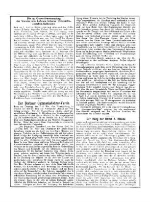 Der Berliner Gymnasiallehrer-Verein
