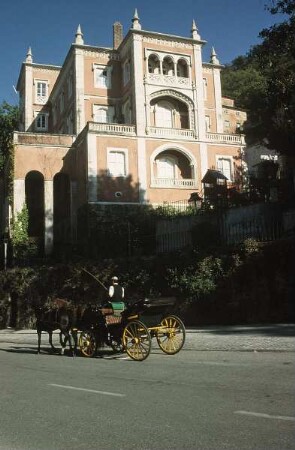 Sintra. Unterer Palast mit Pferdekutsche
