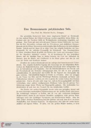 1: Eine Bronzestatuette polykletischen Stils