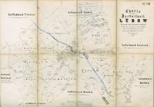 N° VII; Charte von der Dorffeldmark Lübow, Domanial-Amts Mecklenburg=Redentin