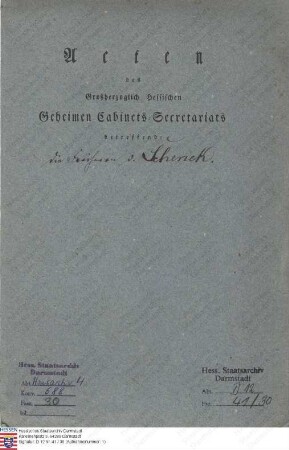 Schenk v. Hermannstein, Freiherren v.; Schenk v. Schweinsberg, Freiherren v.,