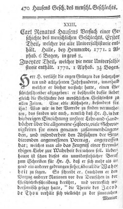 Versuch einer Geschichte des menschlichen Geschlechts. T.1.2.