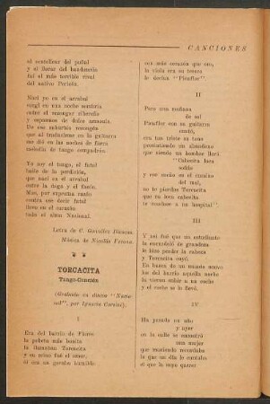 Torcacita : Tango-canción