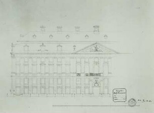 Dresden, Landhaus, Entwurf zum Neubau, Fassadenaufriss