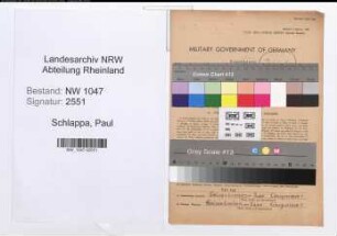 Entnazifizierung Paul Schlappa , geb. 30.12.1901 (Telegrafenwerkfuehrer)