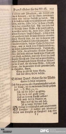 Danck-Gebet für die Wohlthat GOttes.
