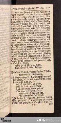 Danck-Gebet für die Wohlthat GOttes.