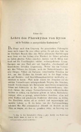 Studien und Kritiken zur Philosophie und Aesthetik, 1. Zur Philosophie