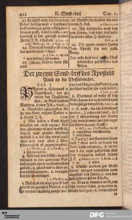 Der zweyte Send-brif des Apostels Pauli an die Thessalonicher.