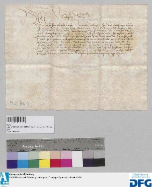 Erzbischof Dietherich von Mainz gebietet seinen Amtleuten der Nürnberger Kaufmannschaft zur Frankfurter Herbstmesse sicheres Geleit zu geben.